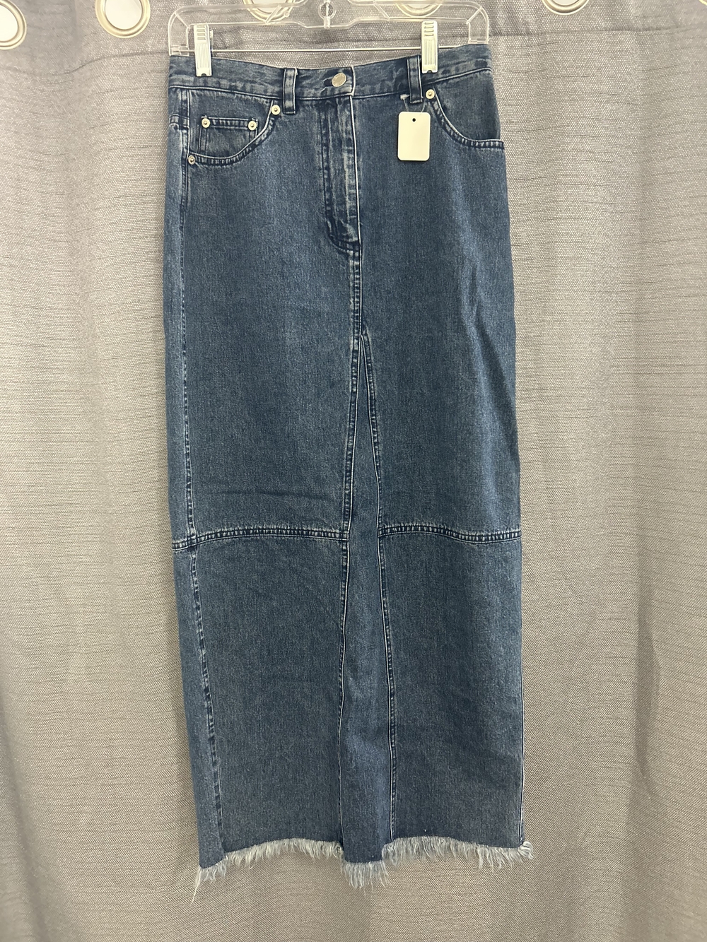 Lauren Ralph Lauren Dark Blue Straight Maxi Denim Skirt